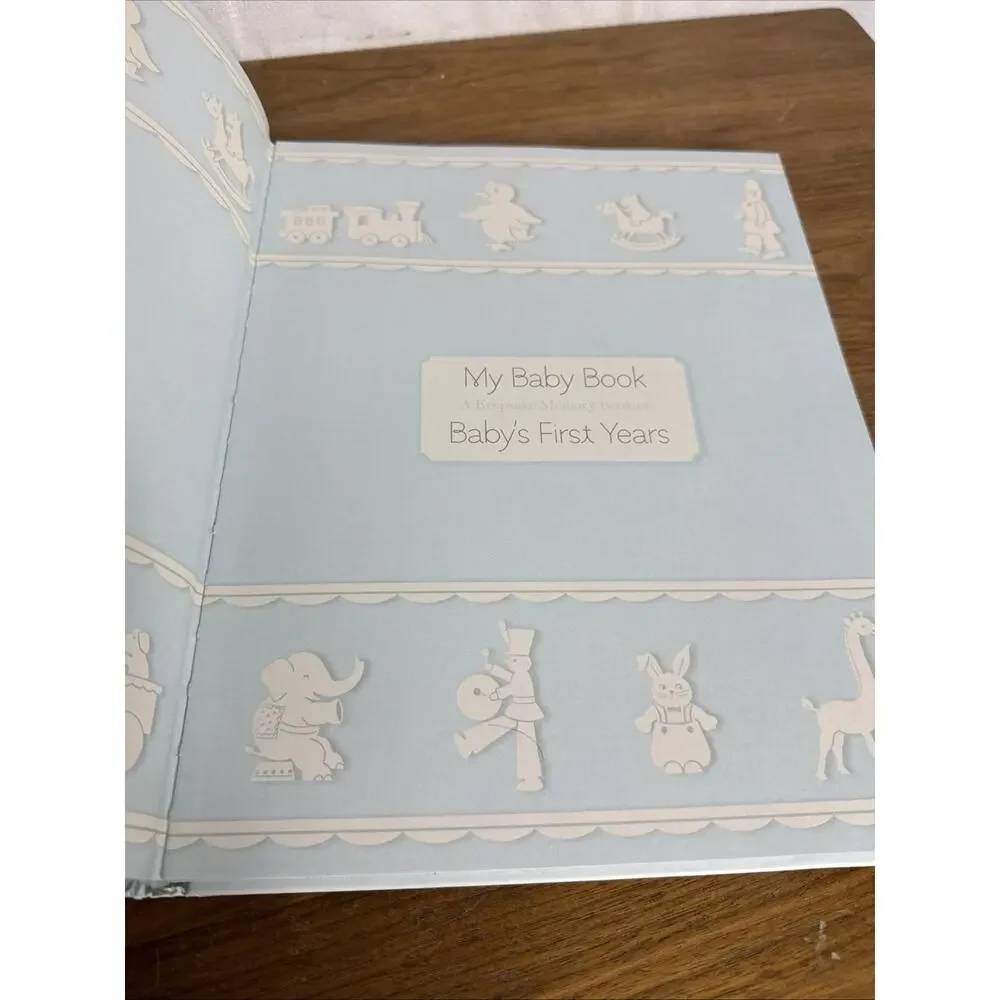 Anna Griffin Baby's Book Blue Boy 8.5x11 Milestone Keepsake C.R. Gibson B2-8173